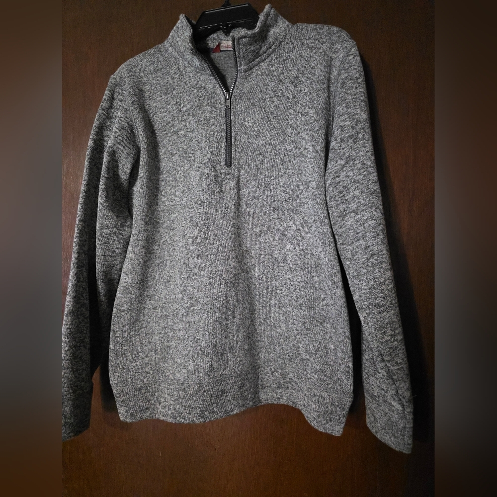 Boys's Qtr Zip Gray Pullover